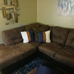 Brown L Shape Sectional By Ashley