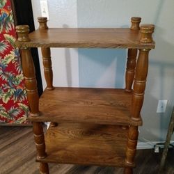 Solid Wood Tier Display Shelf