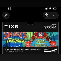Shaq’s Fun House Ticket 