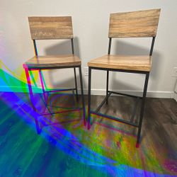 X2 Solid Wood Bar Stools 