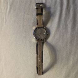 Burberry Watch with Check Strap