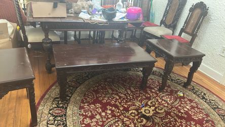 (3) Three Piece Coffee Table Set