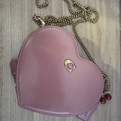 Pink Coach Heart Purse