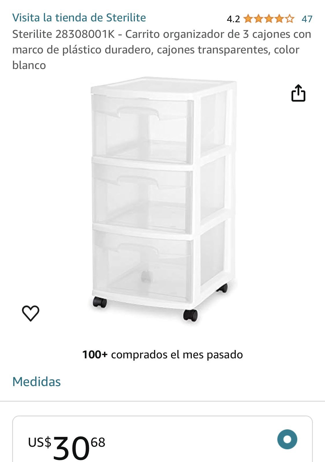 Drawer Plastic Cart / Cajonera De Plástico 