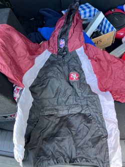 Men’s L San Francisco 49ers light wind breaker with hood