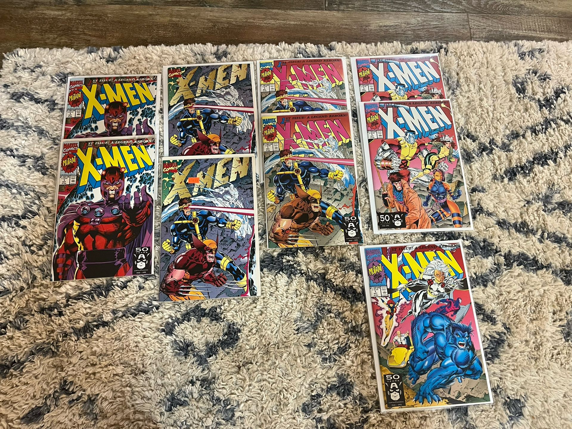 Marvel Comics X Men Vol 1 (1(contact info removed)) 10 Issue Lot. #1 With Different Covers.
