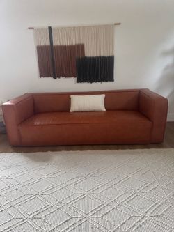 Faux leather couch