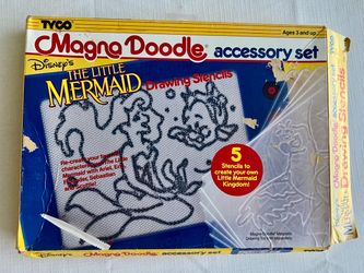 Vintage 1991 The Little Mermaid Magna Doodle Drawing Stencil Set
