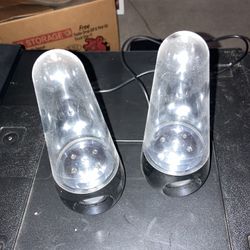 Crystal Colorful Lights Liquid Audio Music Speakers