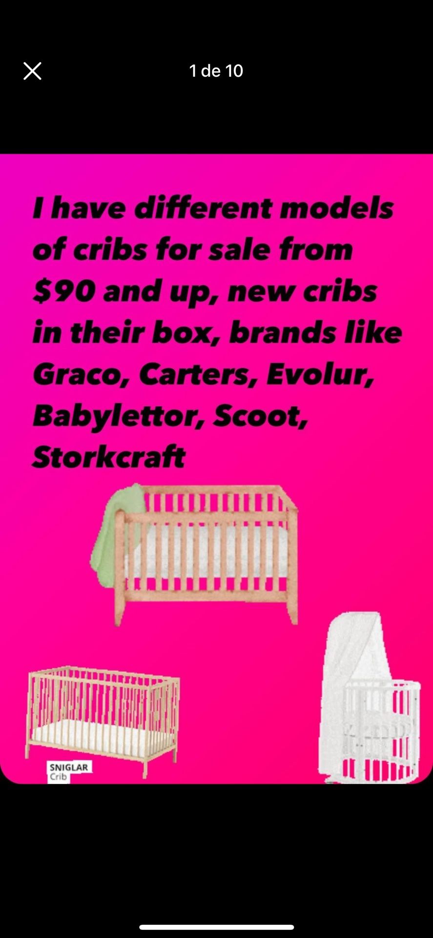 5 in 1 baby crib new