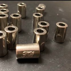 13mm x 9mm Silver Metal Drawstring Cord End | Clothing Swimwear Coats Shoes