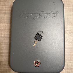 Gray portable safe lock box for personal use