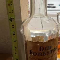 Vintage Old Forester 1 Gallon Bourbon Bottle Pre-1964 Embossed