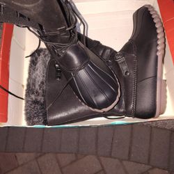 Black Boots With The Fur