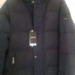 DKNY WATER RESISTANT HOODED COAT