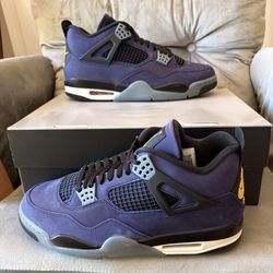 Nike Air Jordan 4 Retro Lakers Purple And Gold - FV5029-500 - Mens US Size 11.