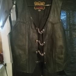 Leather Vest Sz. 50 