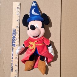 11 Inch 200 Fantasia Scorcerer Micky Mouse Bean Bag Plush