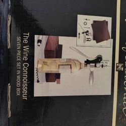 The Wine Connoisseur 7-piece Set In Wood Box