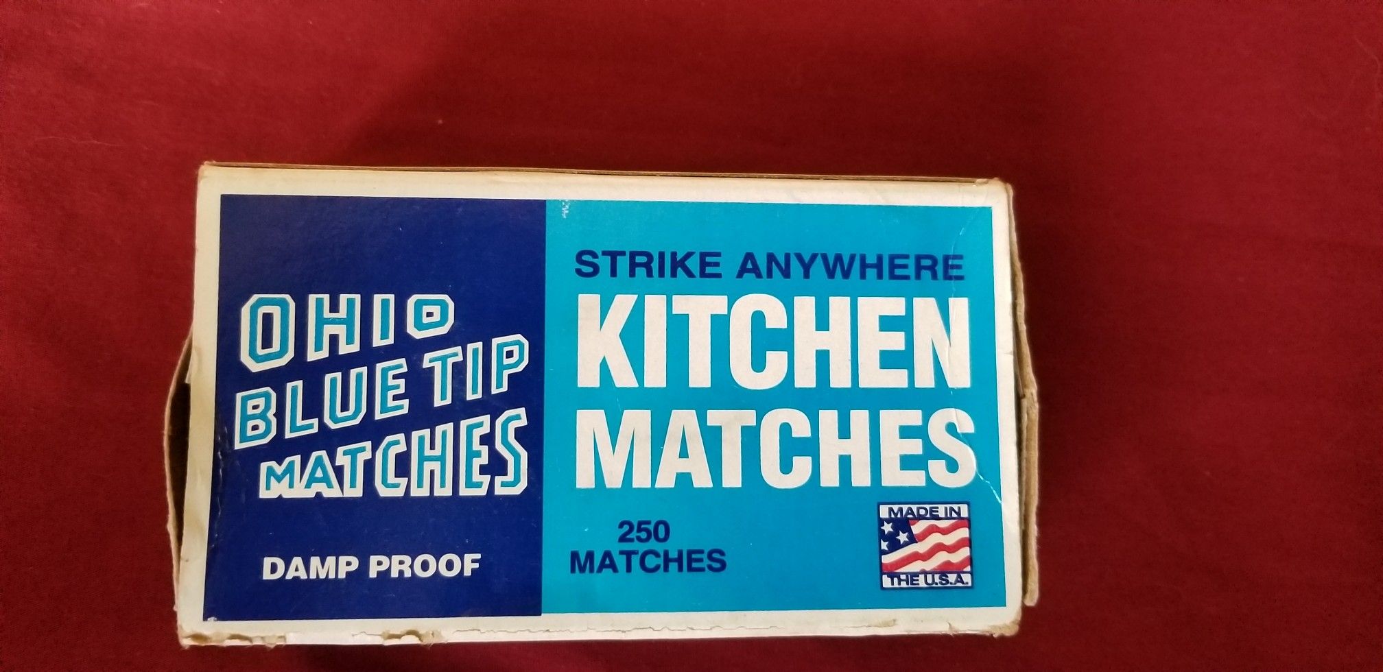OHIO BLUE TIP MATCHES VINTAGE BOX