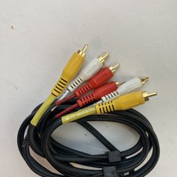 3 Pair 3.5mm AV Cable, Audio Video Line Gold Plated for TV, Computer, DVD & MP3 Player