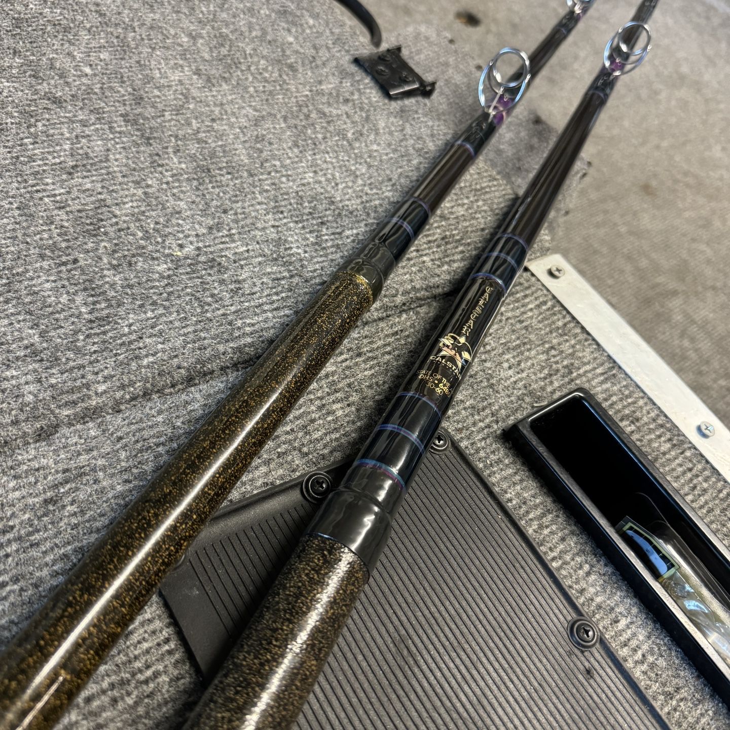 colectible california fishing poles black & yellow Hole USA Cape Cod Yellowtail Special Surf Rods, Black Hole USA, Black Hole The SP 15 Calstar DHS 6480/6470 30-60 See