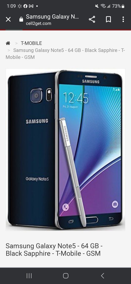 Tmobile Samsung Galaxy Note 5
