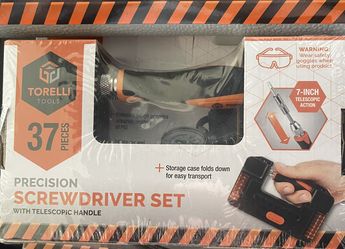 37-piece Precision Screwdriver Set with Telescopic Handle