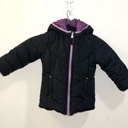 Reversible Black and Purple Cheetah Quilted Jacket with Purple Accents