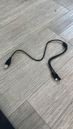 🔌 USB Y-Splitter Cable – Dual Micro-USB – Like New