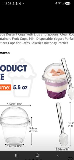 100 set disposable dessert cups 5. ozs (firm price)