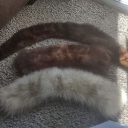 Real Fur Stoles Vintage Antique 