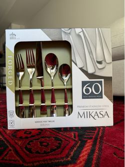 Mikasa Serena 60 Piece Flatware Set, Service for 12 - Forged 18/0 Stainless Steel.