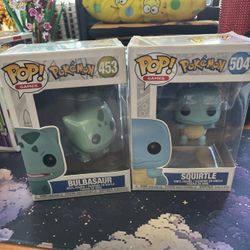 Bulbasaur and Squirtle Funko Pops bundle 