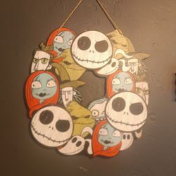 Nightmare Before Christmas Wooden Wall Hanging 
