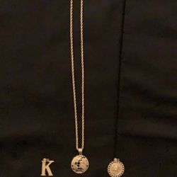 10k Gold Chain And Pendants