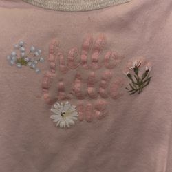 Hello Little One Baby Girl Pink Bodysuit Onsie (6m) 