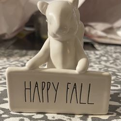 Rae Dunn Happy Fall Squirrel Display Figurine