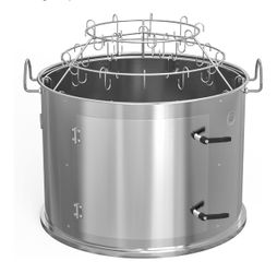 onlyfire Stainless Steel BBQ Cooking Smoking Attachment Rib Hanging System Fits for Weber 22 inch Kettle Grills, Turns Your Kettle into Smoker