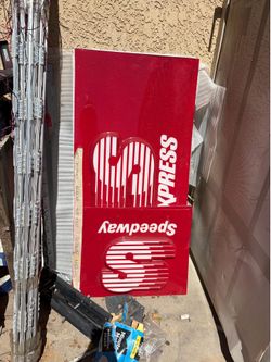 Speedway and speed express gas station sign