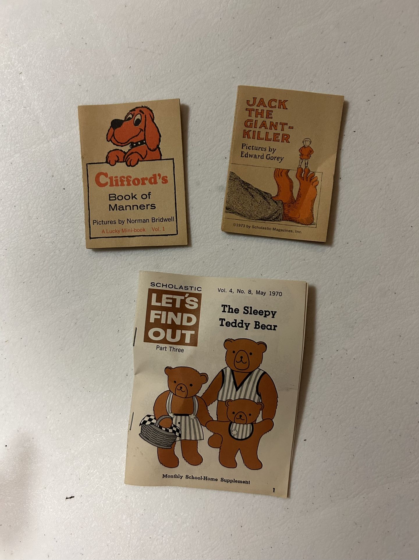 3 Miniature Paper Books