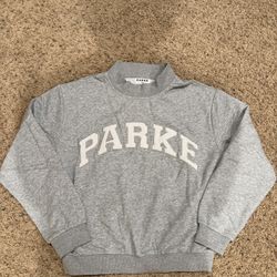 Parke Mockneck Sweater Grey And White Women’s L/XL New 