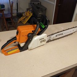 Stihl Chainsaw Ms 250 Starts, Runs!
