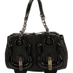 Fendi B Buckle Patent Leather Handbag