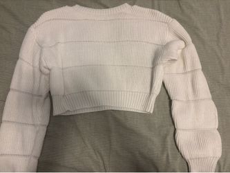 white shirt sweater