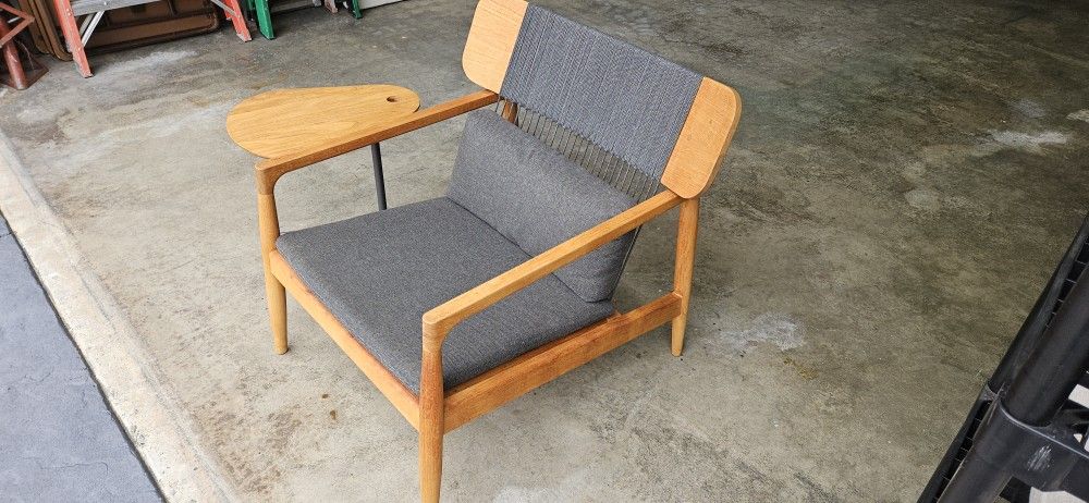 Teak Chair w/cushions & Teak Side Table