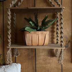 cute macrame shelf 
