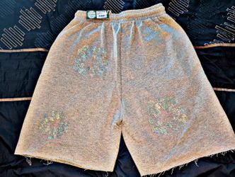 🔮 Denim Tears Crystal Flower Shorts – Grey Sweat Edition 🌟