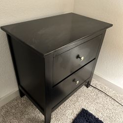 Black 2 Drawer Table 