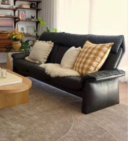 Postmodern Vintage black recliner Sofa